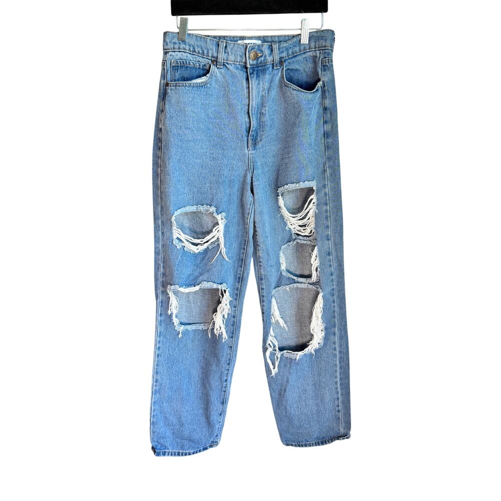 RSQ Baggy Jeans Size 29 Distressed Ripped Y2K Wide Leg Denim